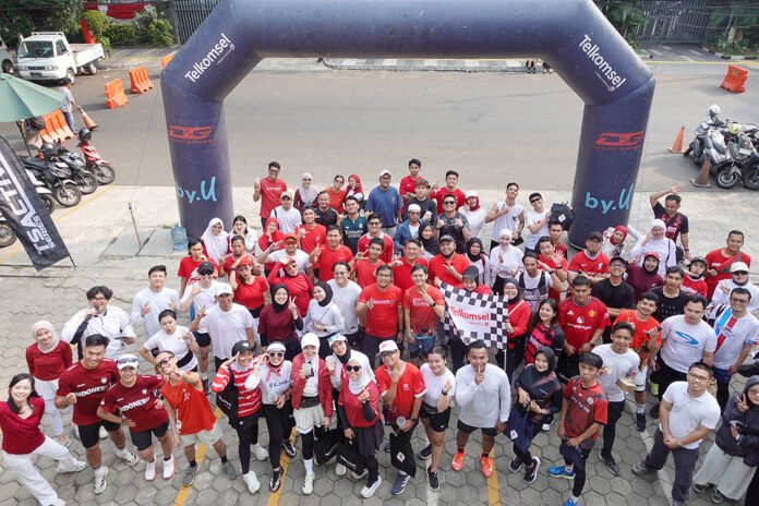 Telkomsel dan FITA Gelar JawaraFit Running Road to Merdeka Run di Blok M, Jakarta Selatan. Foto: Telkomsel