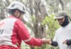 Kebakaran Kawah Wadon Gunung Gede, PMI Siagakan Posko Medis untuk Petugas Pemadam Tim medis PMI Cianjur menyiagakan pelayanan kesehatan bagi petugas dan relawan di jalur pendakian Gunung Gede. (Dok. PMI Cianjur)