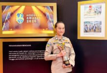 Dari Afrika Tengah ke Jakarta, Inovasi Data Kriminal Brigadir Renita Antar Raih Hoegeng Awards 2026 Brigadir Renita Rismayanti, penerima Hoegeng Awards 2026 kategori Polisi Inovatif atas kontribusi dalam digitalisasi data kriminal misi PBB. (Dok.Polri)