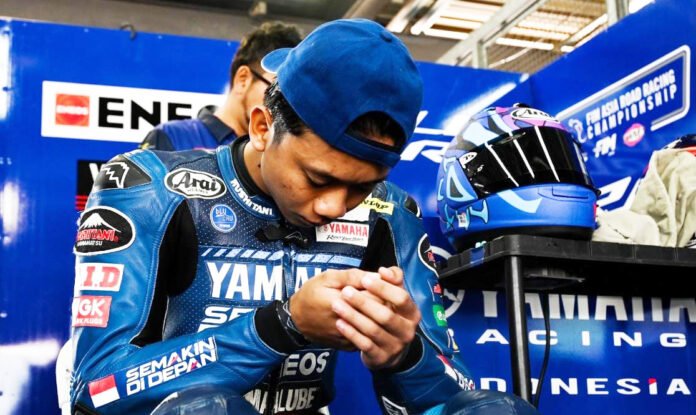 Pembalap Indonesia Wahyu Nugroho bersiap menghadapi putaran Asia Road Racing Championship (ARRC) di Sirkuit Internasional Mandalika. (Dok. Ist)