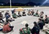 Bentrokan Warga Nunu-Tatura Selatan di Palu, 3 Orang Luka dan Sejumlah Rumah Rusak Aparat Kepolisian Mengamankan Lokasi Pascabentrokan Warga di Palu. Foto: Polda Sulteng