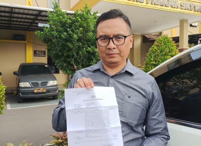 Kabag Hukum dan HAM Setda Kota Bogor Alma Wiranta melaporkan dugaan pencemaran nama baik ke Polresta Bogor Kota. Foto: Istimewa