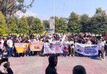 Peternak Ayam Petelur DIY Protes Harga Telur Anjlok, Pakan Malah Makin Mahal Peternak Ayam Petelur DIY Gelar Aksi di Kantor DPRD DIY. Foto: Harnas.id