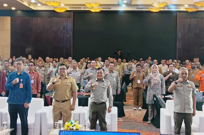 Peserta Rakortek BNPB 2026 saat mengikuti forum penanggulangan bencana di Kota Bogor. Foto: Harnas.id