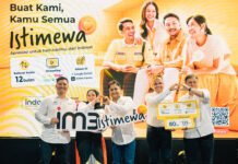 IM3 Istimewa Hadir, Satu Paket Prabayar Bawa Kuota hingga Roaming ki-ka: • Fahroni Arifin – SVP Head of National Brand IM3 • Emyranti Purnama - VP Head of National Brand Excellence IM3 • Dheeraj Kumar - EVP Head of Mass Market Growth Indosat Ooredoo Hutchison • Saurabh Tamrakar - SVP Head of Product and Pricing Indosat Ooredoo Hutchison • Nicholas Yulius Munandar – VP Head of Prepaid Product & Pricing Strategy Indosat Ooredoo Hutchison
