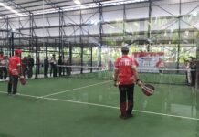 Padel Makin Ramai di Bogor, 46 Pasang Ramaikan Piala Sekjen Kemhan Peserta Padel Championship 2026 bertanding dalam rangkaian Festival Merah Putih di Raket Hour, Kota Bogor. Foto: Harnas.id