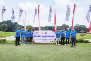 Tim Sentra Alkes Indonesia (SAIMED) menjadi salah satu sponsor HWS Golf Series 2 di Jakarta. Foto: Utami Setio/Harnas.id