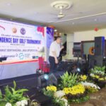 Ketua Umum HWS Golf Club Brigjen TNI Dr. dr. Markus Wibowo dalam kegiatan HWS Golf Series 2. Foto: Utami Setio/Harnas.id