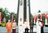 HUT ke-81 RI, Festival Merah Putih Kota Bogor Gelar Doa Lintas Agama untuk NTT, Aceh dan Papua Doa Bersama Lintas Agama dalam Rangka HUT ke-81 RI di Tugu Kujang Bogor. Foto: FMP