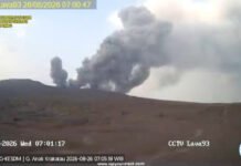 Aktivitas Gunung Anak Krakatau Masih Fluktuatif, Erupsi Susulan Perlu Diwaspadai Aktivitas erupsi Gunung Anak Krakatau di perairan Selat Sunda. Foto: Istimewa