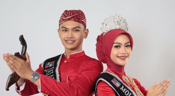 Mojang Jajaka Bogor Bawa Pulang Dua Gelar Moka Jabar 2026, Wellness Tourism Jadi Gagasan Christian Gerald Vernandes dan Thalita Sekar Alya, perwakilan Kota Bogor dalam ajang Mojang Jajaka Jawa Barat 2026. Foto: Harnas.id