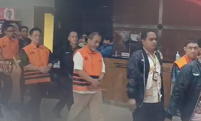 para tersangka usai diperiksa. Foto: Istimewa