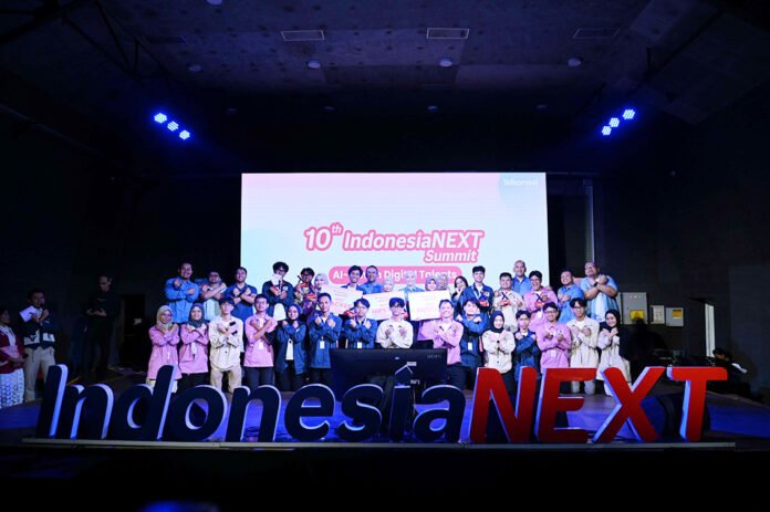 Peserta IndonesiaNEXT Summit 2026 mempresentasikan solusi digital berbasis AI di Jakarta. Foto: Telkomsel