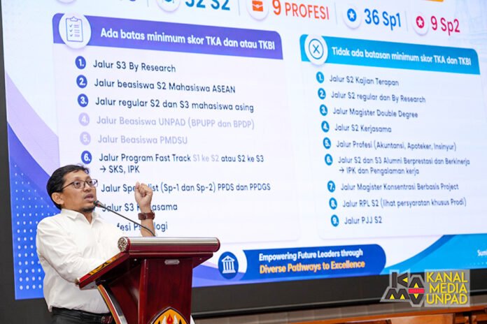 Sosialisasi SMUP Pascasarjana Gelombang II Tahun Akademik 2026/2027 di Universitas Padjadjaran, Jatinangor. Foto: Unpad