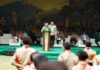Kapolri di Sukabumi Ingatkan Generasi Muda: Indonesia Bisa Maju jika Persatuan Tak Retak Kapolri Jenderal Polisi Listyo Sigit Prabowo menyampaikan sambutan pada Apel Kebangsaan Kemah Nasional Pramuka PUI 2026 di Sukabumi. Foto: Polri