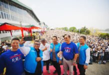 Kapolri Minta Buruh Perjuangkan Hak Tanpa Ganggu Ketertiban Kapolri Hadiri HUT ke-53 FSP TSK KSPSI AGN di Sukabumi. Foto: Polri