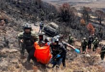 Sopir Lajuran Ditemukan Tewas dalam Mobil Terbakar di Habema, Polisi Dalami Dugaan Penghadangan Petugas Gabungan Olah TKP Kendaraan Sopir Lajuran di Habema. foto: Istimewa