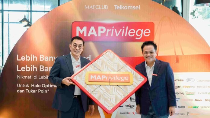 Telkomsel Telkomsel dan MAP meluncurkan MAPrivilege, program yang memberikan akses berbagai manfaat gaya hidup dari ekosistem ritel MAP melalui aplikasi MyTelkomsel bagi pelanggan yang memenuhi kriteria. Foto: Harnas.id