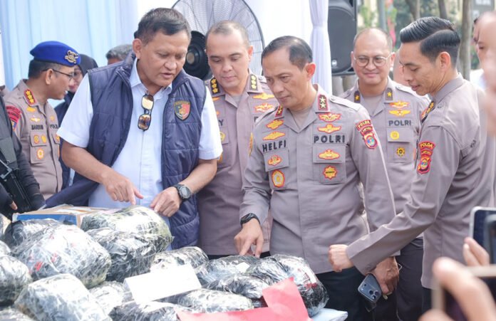 Barang Bukti Narkotika Hasil Operasi Antik Krakatau 2026 Polda Lampung. Foto: Polri