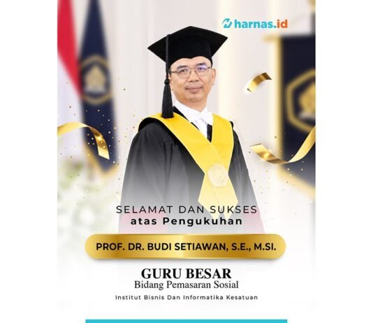 Dikukuhkan Jadi Guru Besar IBI Kesatuan, Prof. Budi Setiawan Soroti Tantangan Perubahan Perilaku Lingkungan Prof. Dr. Budi Setiawan, S.E., M.Si. Foto: Harnas.id